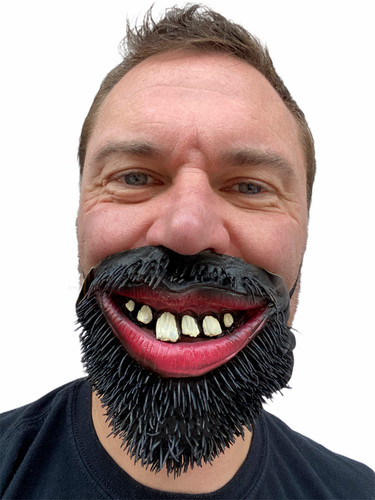 Funny face mask fake beard - mask, big