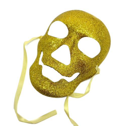 Gold skull mask undead pirate - skull,