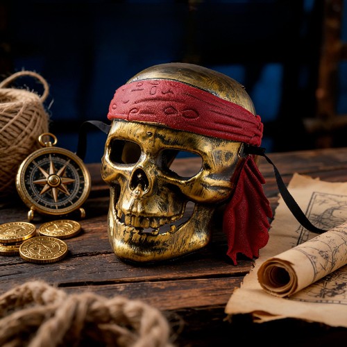 Halloween pirate skull ghost - pirate,