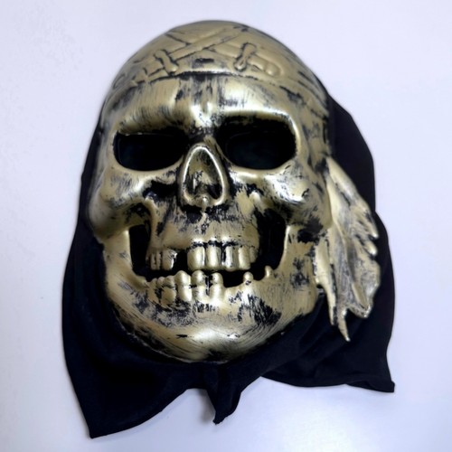 Gold pirate skull mask - gold,