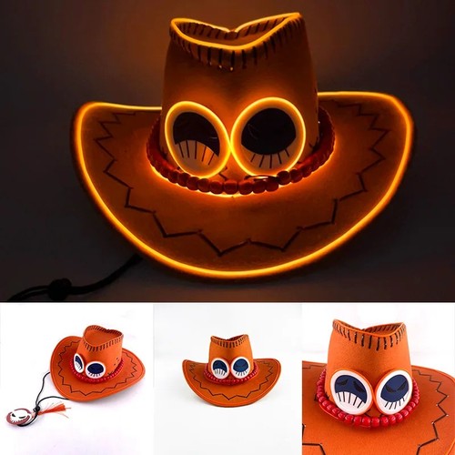 Luminous pirate cowboy hat led - cowboy,